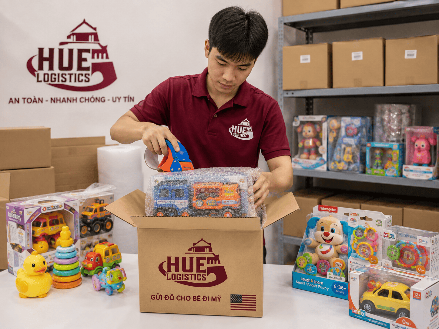 Gửi Đồ Em Bé Từ Huế Đi Mỹ – Những Mặt Hàng Thường Được Gia Đình Lựa Chọn