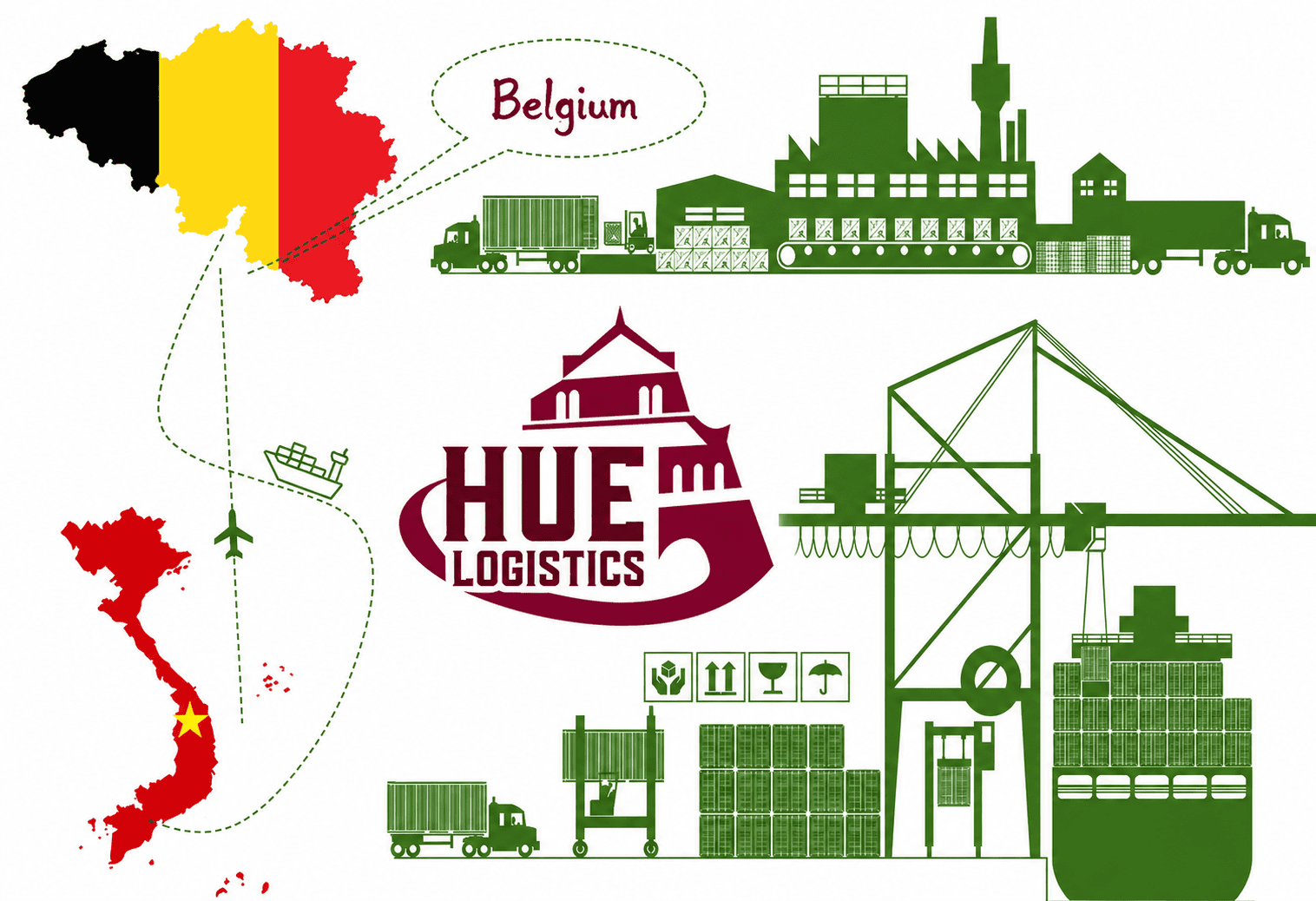Gửi Hàng Từ Huế Đi Bỉ - Quy Trình Giao Nhận Hàng Tận Nơi